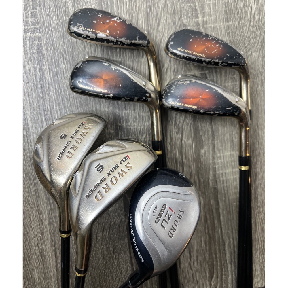 KATANA Golf SWORD iZU MAX SNIPER 7 pcs Iron Wood Hybrid Regular 5-6 P S AS A